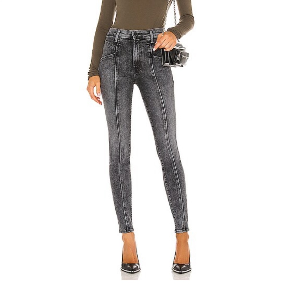 MOTHER Women's Gray The Seamed Swooner Skimp